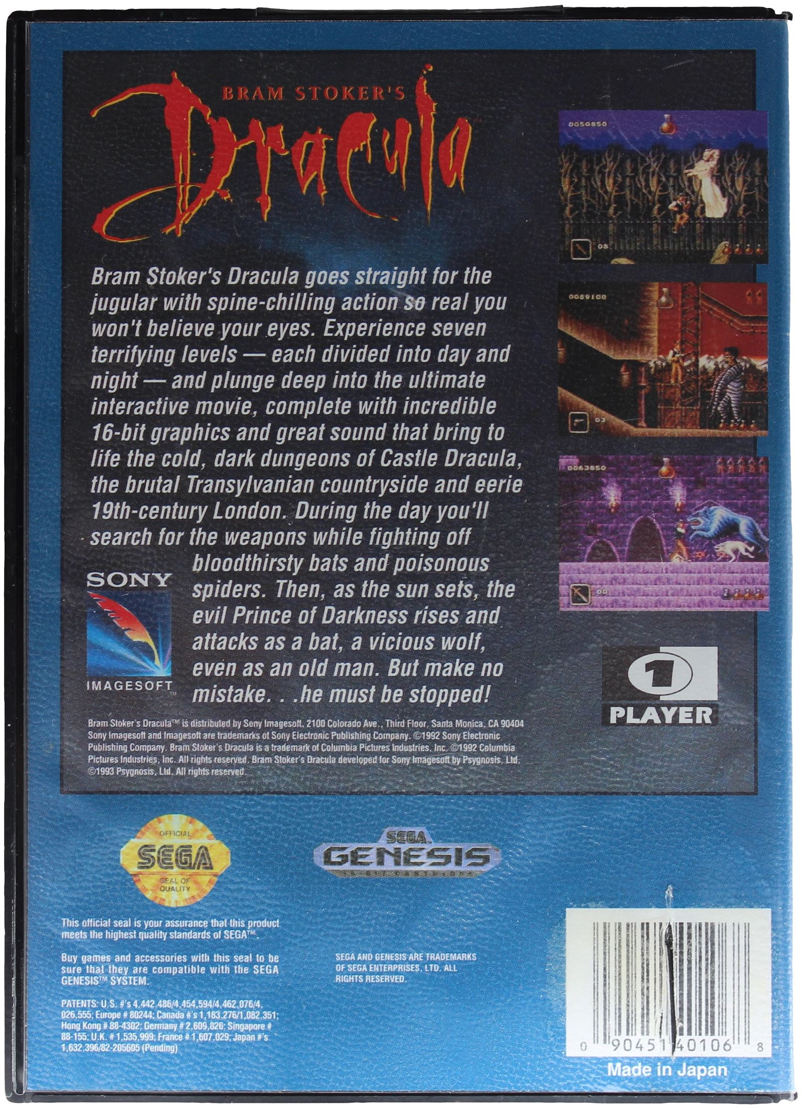 Bram Stoker's Dracula (Sega Genesis) - Image 2