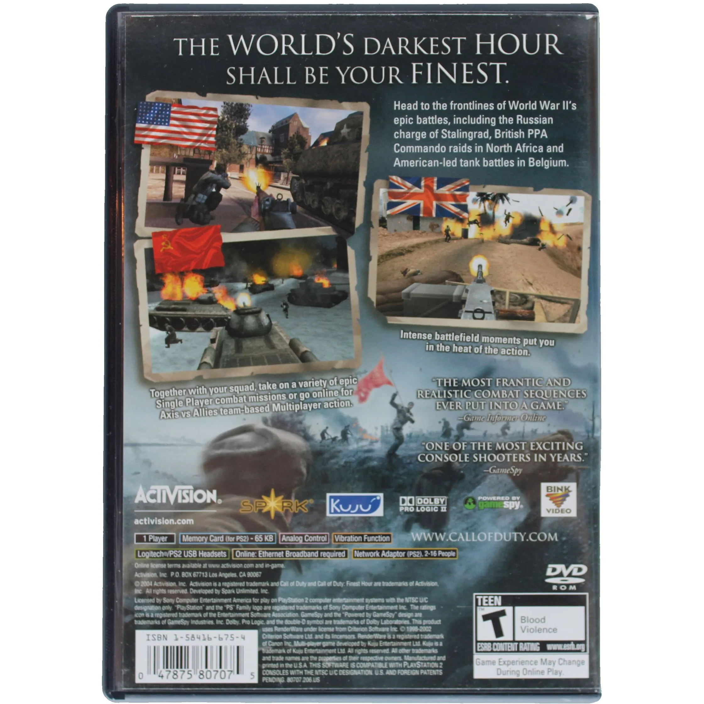 Call Of Duty: Finest Hour (PS2) - Image 2