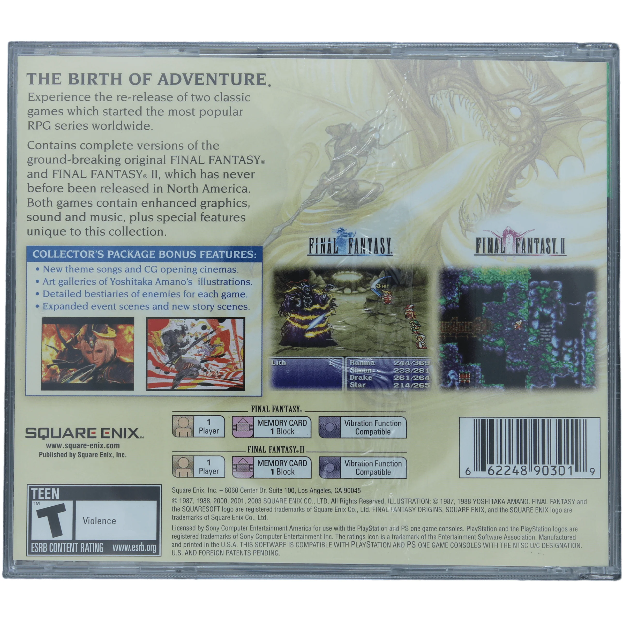 Final Fantasy Origins [Remastered Editions] [Greatest Hits] (PS1) - Image 2