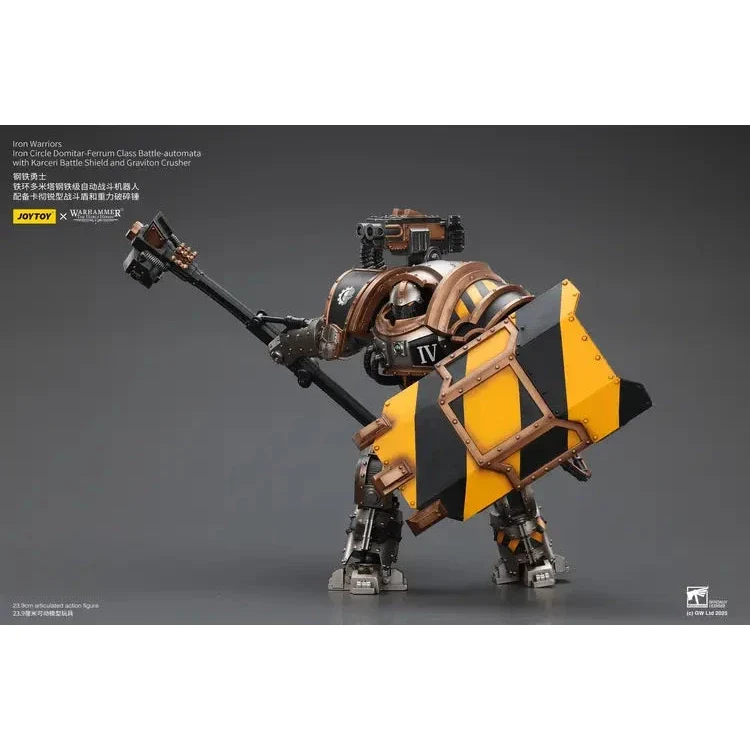 JOYTOY - Iron Warriors Iron Circle Domitar-Ferrum Class Battle-automata with Karceri Battle Shield and Graviton Crusher (PRE-ORDER RELEASES MAR) - Image 3
