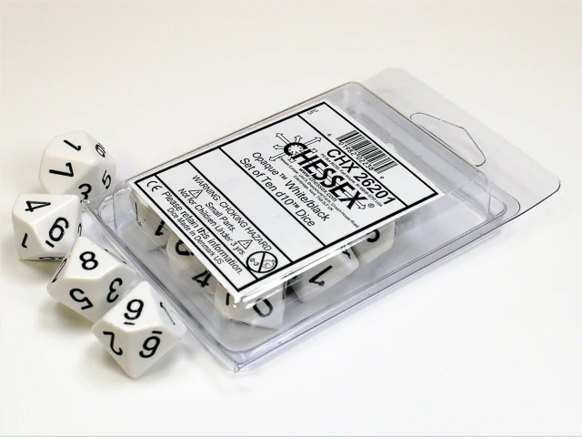 Chessex Opaque 10D10 Set (Various Colours) - Image 3
