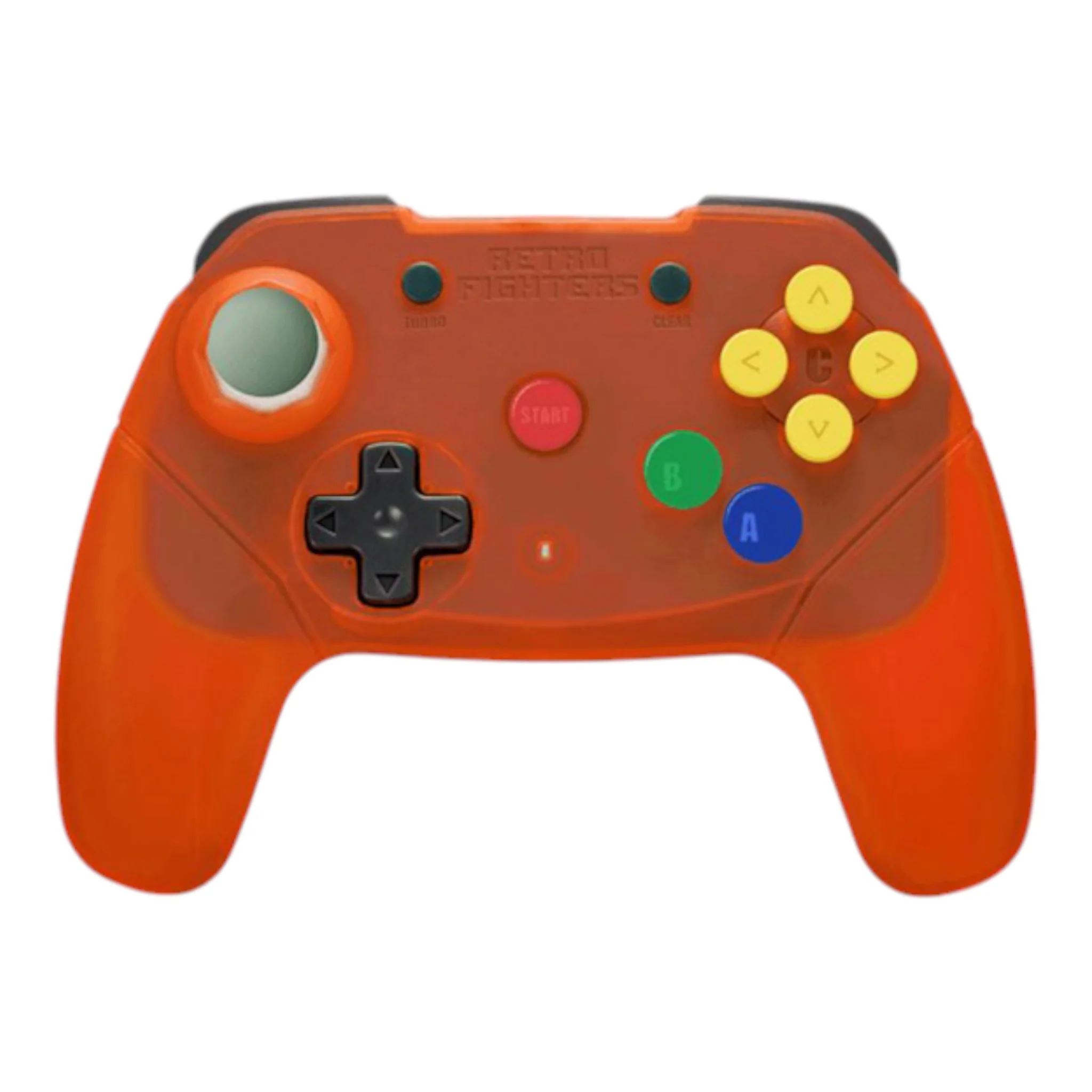 Retro Fighters: Orange Brawler 64 Wireless Gamepad N64 Controller