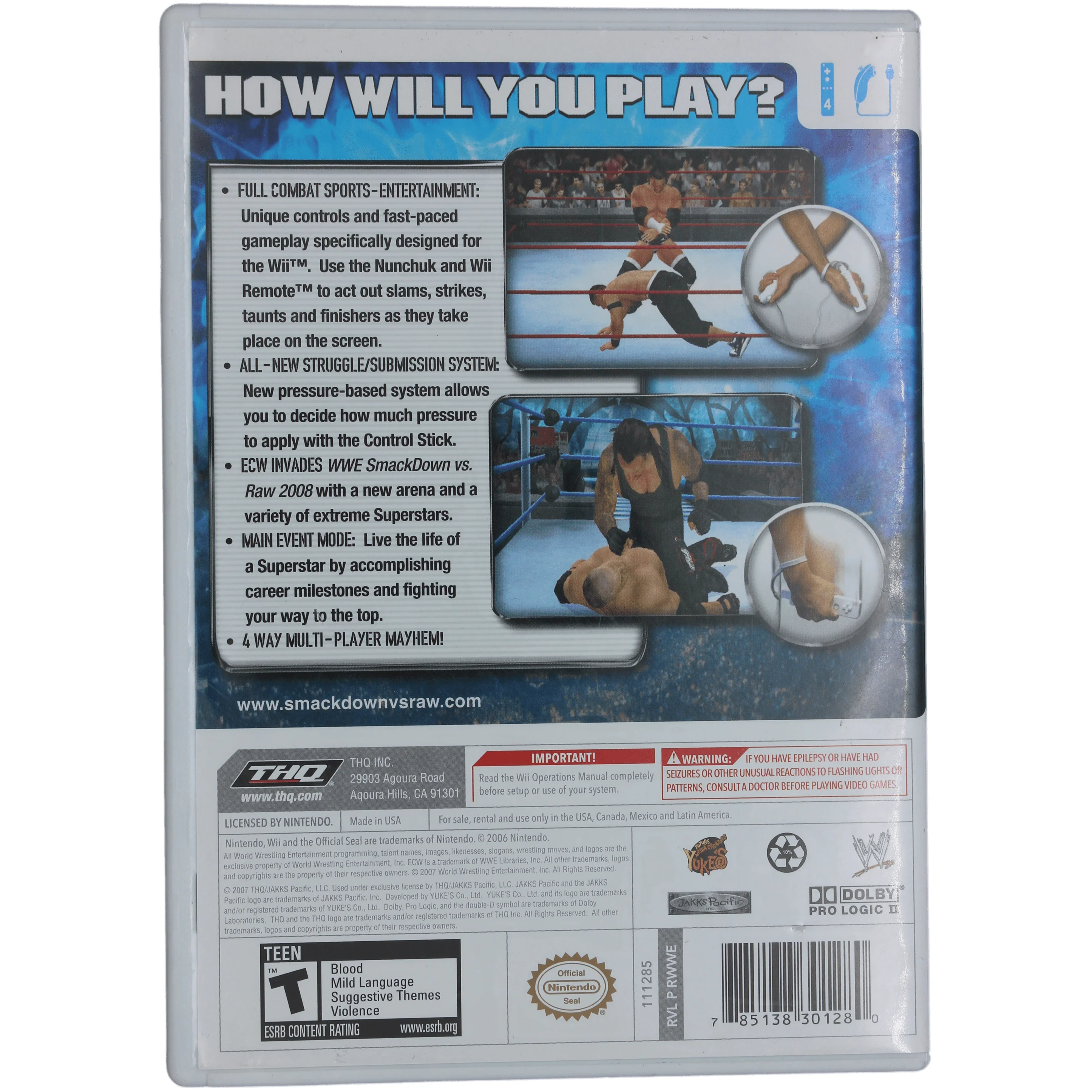 WWE: SmackDown Vs. Raw 2008 (Wii) - Image 3