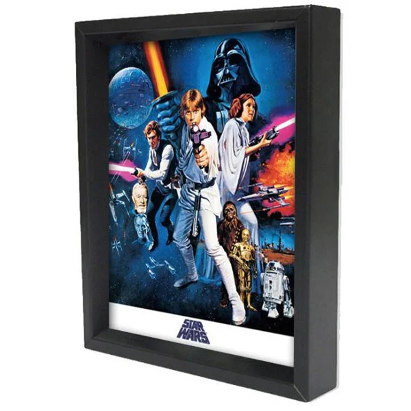 Star Wars a New Hope 3D Lenticular Shadowbox Art