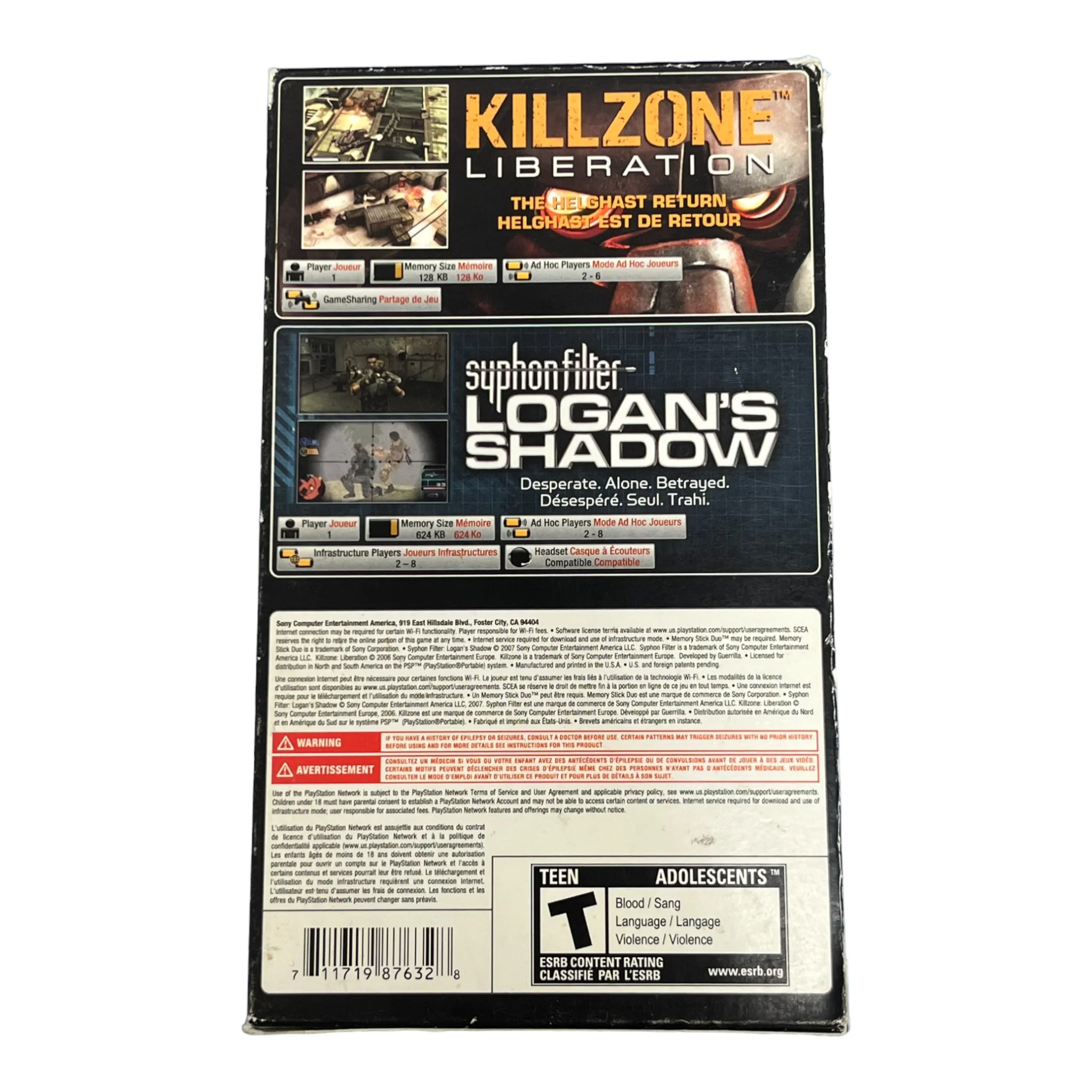 Syphon Filter: Logan's Shadow & Killzone: Liberation [Dual Pack] (PSP) - Image 2