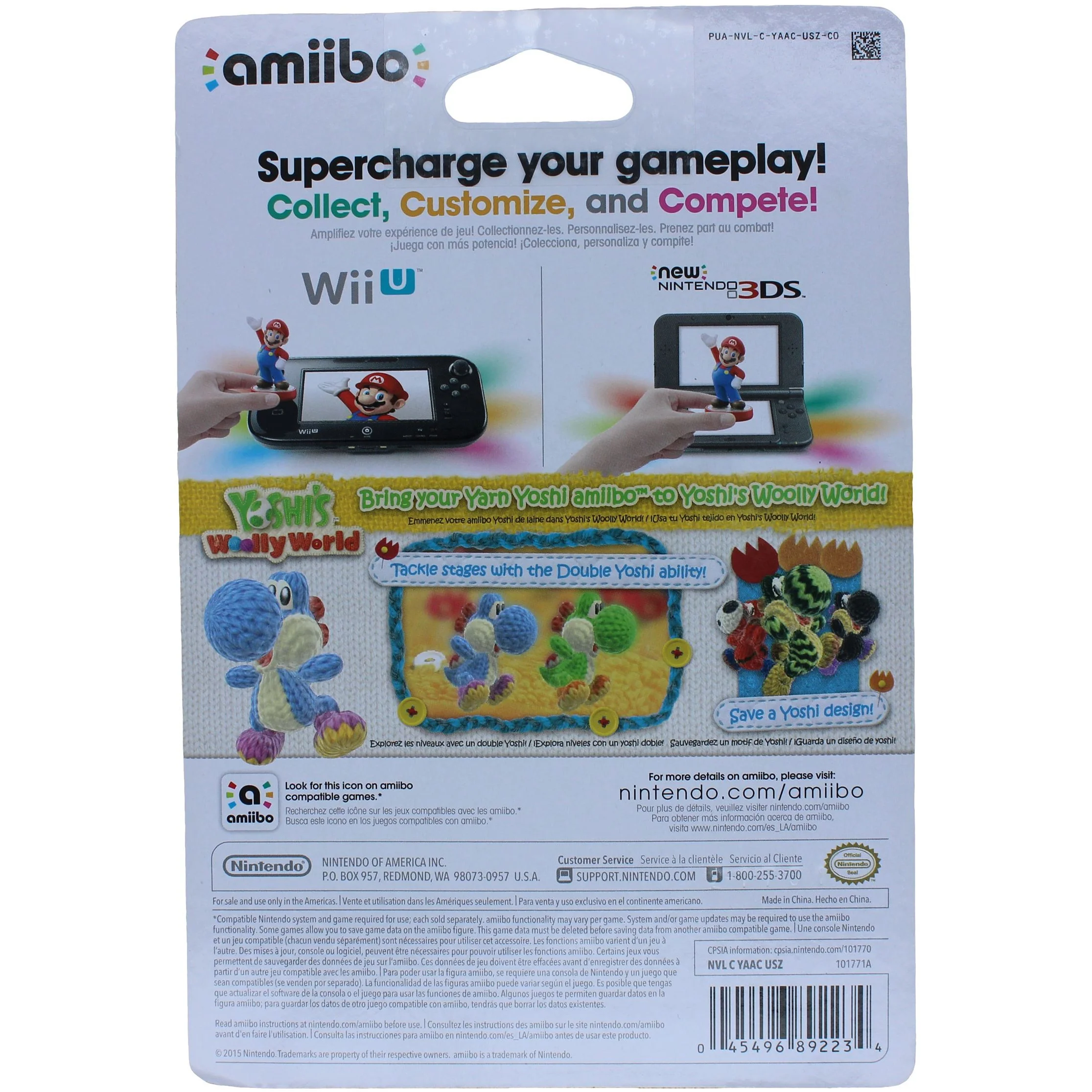 Yarn Yoshi [Light-Blue] (amiibo) - Image 2